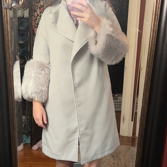 Feibisi Women’s Coat Faux Fur Size XL - Picture 7 of 8